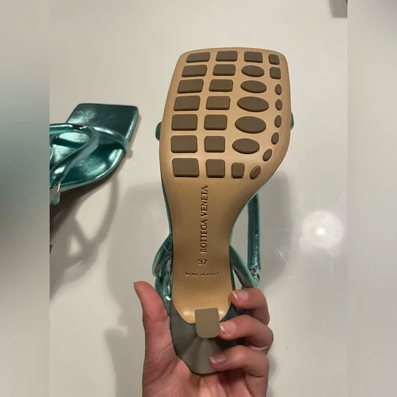 Bottega Veneta Stretch Slingback Sandals in Blue Lagoon - Picture 10 of 16